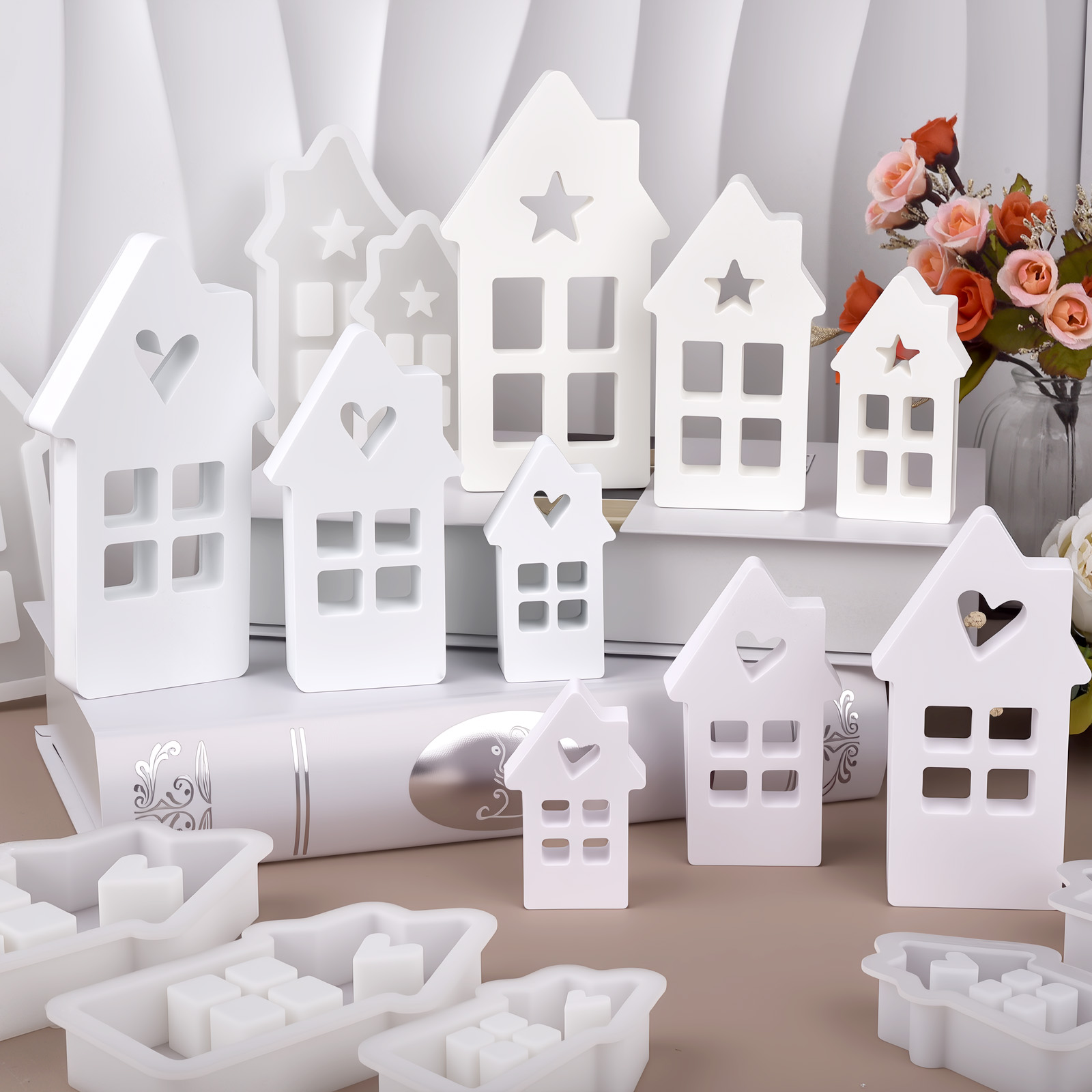 Lighting Decor House - Yıldız Kalp Evi Silikon Kalıplar Işık
