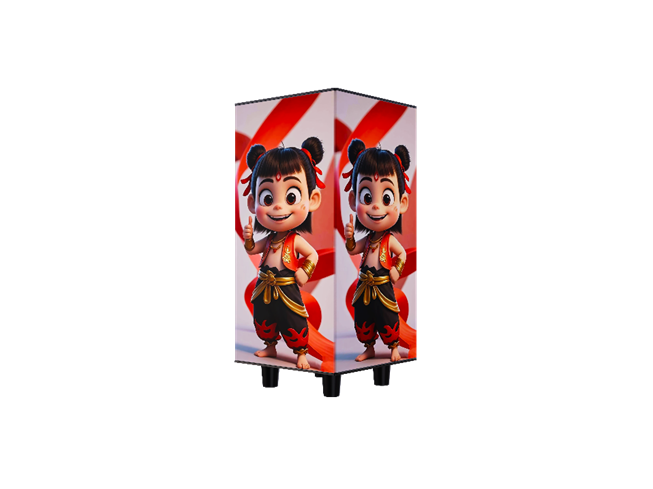 Lighting Decoration Stand - Signgic 4 Taraflı Mini Kolon LED
